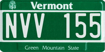 VT license plate NVV155