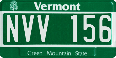VT license plate NVV156