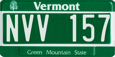 VT license plate NVV157