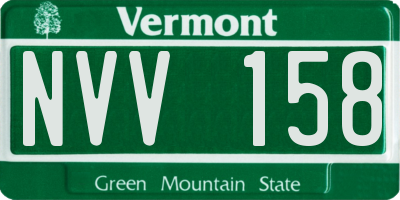 VT license plate NVV158