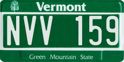 VT license plate NVV159