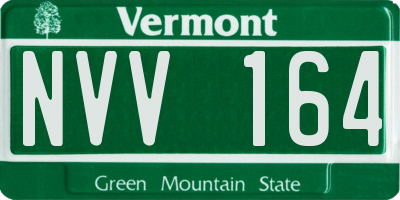 VT license plate NVV164