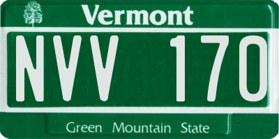 VT license plate NVV170