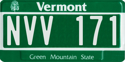 VT license plate NVV171