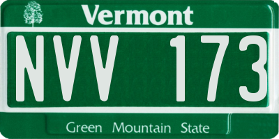 VT license plate NVV173