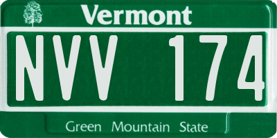 VT license plate NVV174