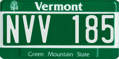 VT license plate NVV185