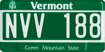 VT license plate NVV188