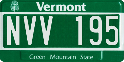VT license plate NVV195