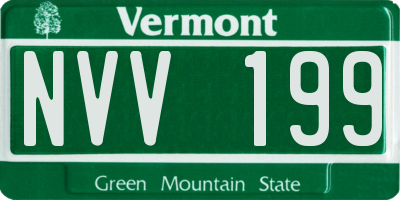 VT license plate NVV199