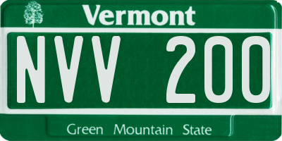 VT license plate NVV200