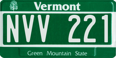 VT license plate NVV221