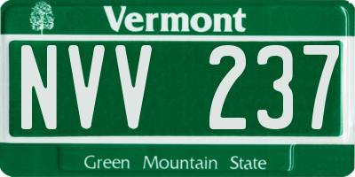 VT license plate NVV237