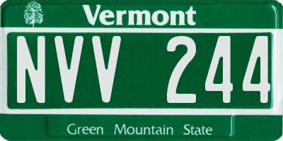 VT license plate NVV244