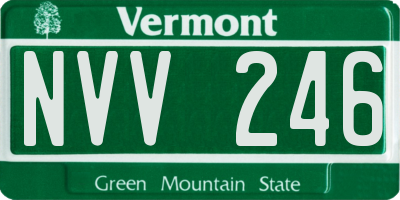 VT license plate NVV246