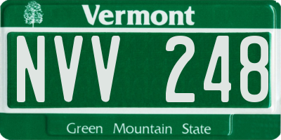 VT license plate NVV248