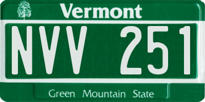 VT license plate NVV251