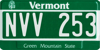 VT license plate NVV253