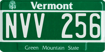 VT license plate NVV256