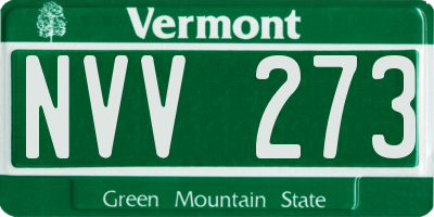 VT license plate NVV273