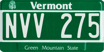 VT license plate NVV275