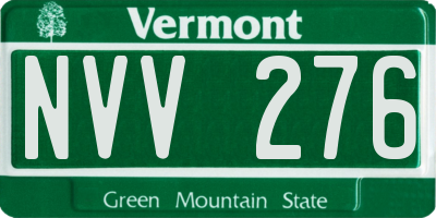VT license plate NVV276