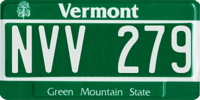 VT license plate NVV279