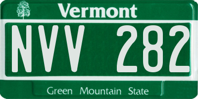 VT license plate NVV282