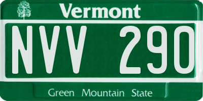 VT license plate NVV290