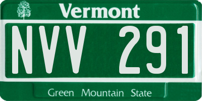 VT license plate NVV291