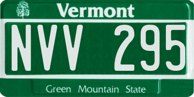 VT license plate NVV295