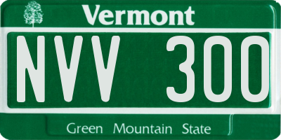 VT license plate NVV300