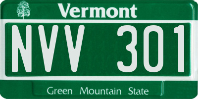 VT license plate NVV301
