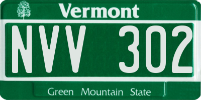 VT license plate NVV302