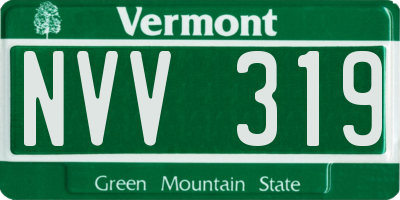 VT license plate NVV319