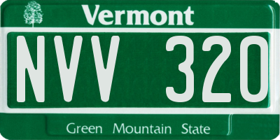 VT license plate NVV320