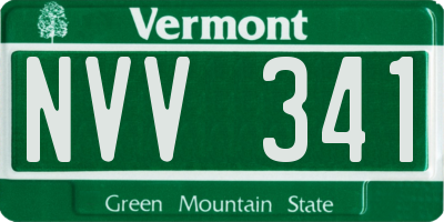 VT license plate NVV341