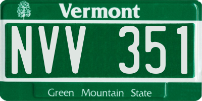 VT license plate NVV351
