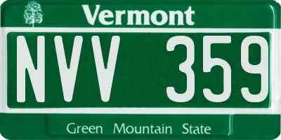 VT license plate NVV359