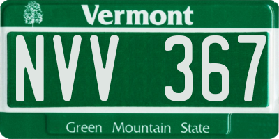VT license plate NVV367