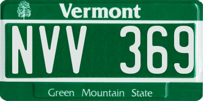 VT license plate NVV369