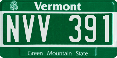 VT license plate NVV391