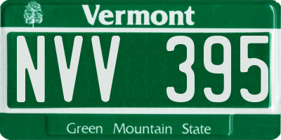 VT license plate NVV395