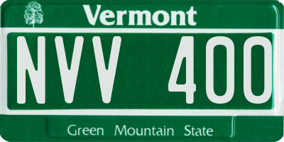 VT license plate NVV400