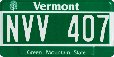 VT license plate NVV407