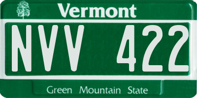 VT license plate NVV422