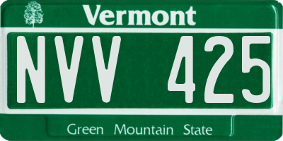 VT license plate NVV425