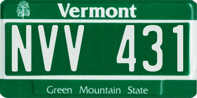 VT license plate NVV431