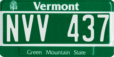 VT license plate NVV437