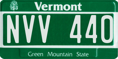 VT license plate NVV440
